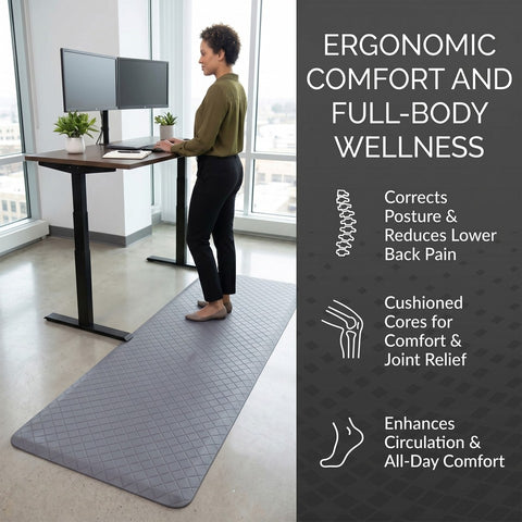Anti Fatigue Mat Kitchen Standing Floor Non Slip Safety Heavy Duty Cushioned Mat