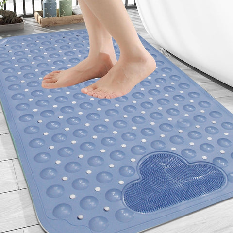 Anti Mold Rubber Shower Mat Non Slip Bathtub Strong Suction Extra Large Bath Mat