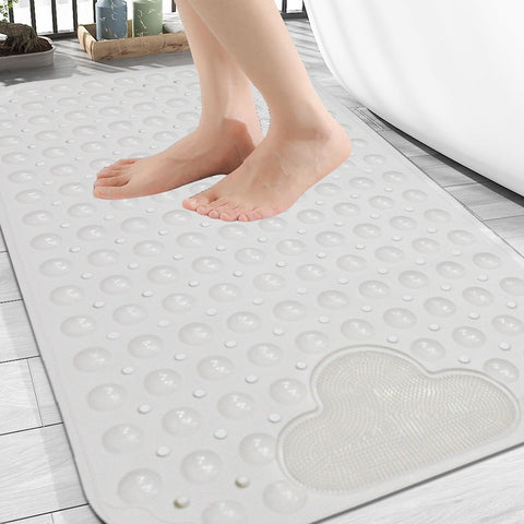 Anti Mold Rubber Shower Mat Non Slip Bathtub Strong Suction Extra Large Bath Mat