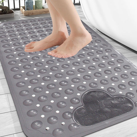Anti Mold Rubber Shower Mat Non Slip Bathtub Strong Suction Extra Large Bath Mat