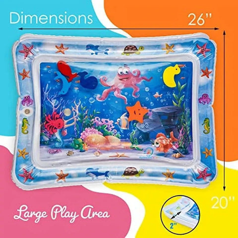 Baby Water Play Mat Inflatable Infant Toddler Kid Floor Fun Tummy Fill up Large