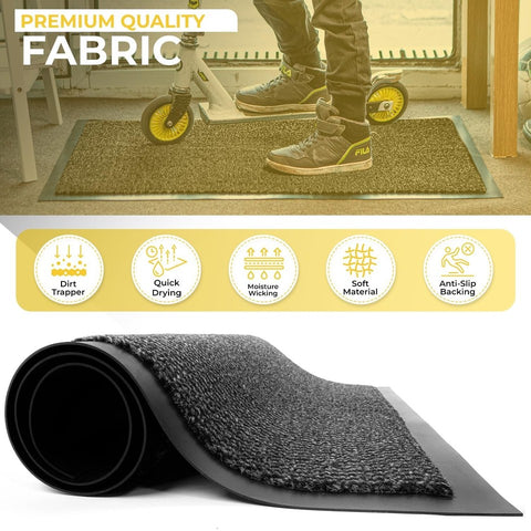 Non Slip Barrier Door Mat Heavy Duty Rubber Floor Mat 60x120cm