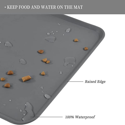 Cat Dog Food Mat For Pet Feeding Bowl Floors Waterproof Non Slip Silicone