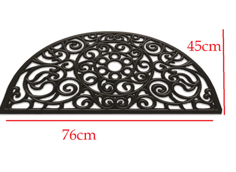 Classic Half Moon Semi-Circle Tough Durable Washable Door Mat