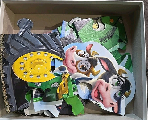 John Deere Puzzle 24 pc Age 3+ Tractor Shaped Floor Puzzle 27"