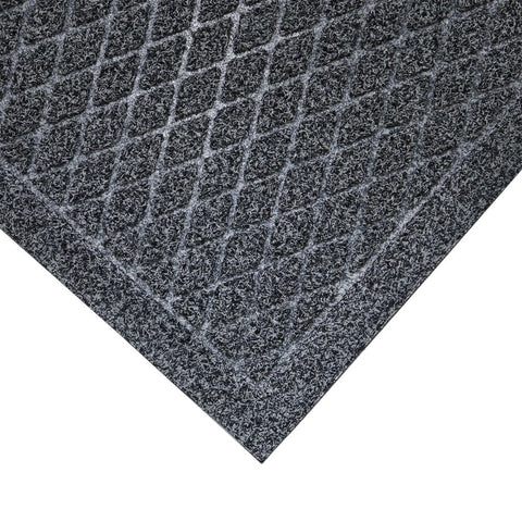 Dirt Defender Diamond Grey Door Mat Heavy Duty Outdoor Entrance 40x60cm
