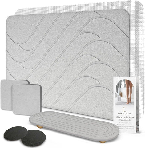 Diatomite Stone Bath Mat Non-slip Quick Dry Shower Mat Absorbent Hygiene Bath...