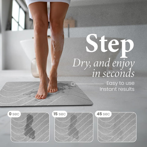 Diatomite Stone Bath Mat Non-slip Quick Dry Shower Mat Absorbent Hygiene Bath...