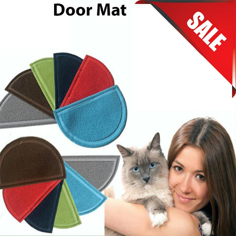 Door Rubber Plain Floor PVC Half Moon Non-Slip durable rubber Pet Mat 36x60cm UK