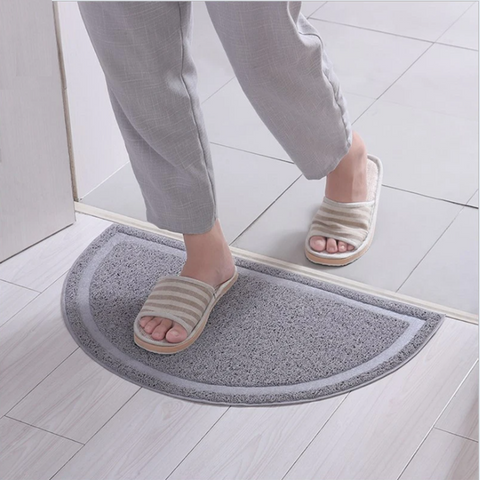 Door Rubber Plain Floor PVC Half Moon Non-Slip durable rubber Pet Mat 36x60cm UK