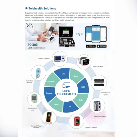 ECG Monitor for Home Care 2.8-inch TFT Display Multi-Site Monitoring