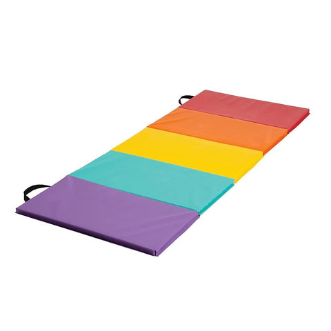 Folding Mat Exercise Gym Gymnastic Fitness Workout Yoga Mat with Handles 5 Panel