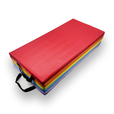 Folding Mat Exercise Gym Gymnastic Fitness Workout Yoga Mat with Handles 5 Panel