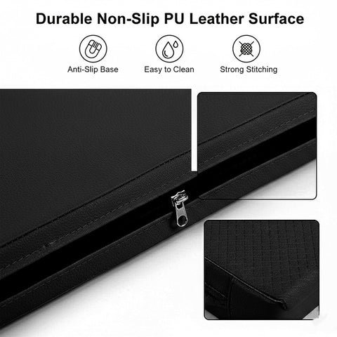 Exercise Mat Tri-Fold PU Leather –50mm Thick Cushioned Yoga, Pilates & Gymnastic
