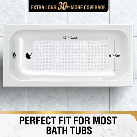 Extra Large Non Slip Rubber Bath Mat Shower Bathtub Anti Mould Strong Suction