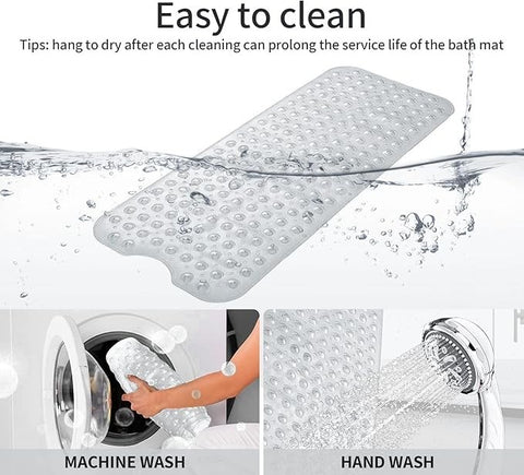 Extra Large Non Slip Rubber Bath Mat Shower Bathtub Anti Mould Strong Suction