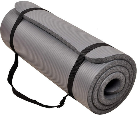 61x 185cm Yoga Mat 10mm Thick Gym Exercise Fitness Pilates Workout Mat Non Slip