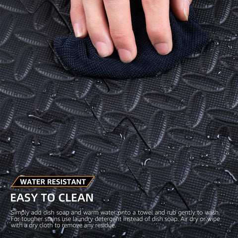 24pc EVA Foam Puzzle Exercise Mat 96 Sq Ft Interlocking Floor Tiles for Gym Home