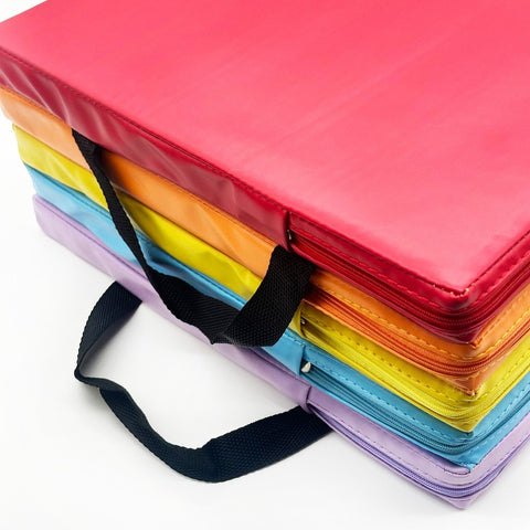 Folding Mat Exercise Gym Gymnastic Fitness Workout Yoga Mat with Handles 5 Panel