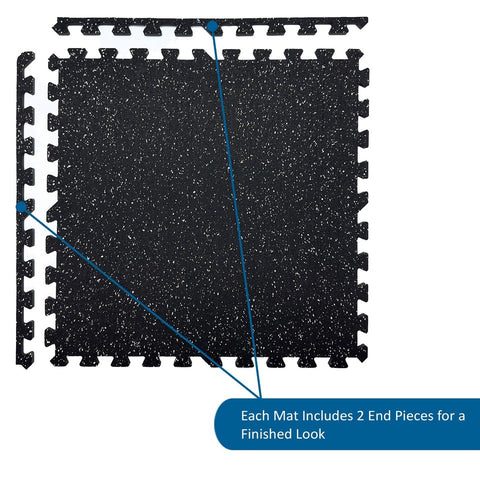EXTRA THICK 14mm GYM FLOORING INTERLOCKING FLOOR MAT EVA RUBBER HEAVY DUTY TILES