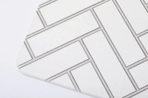 Grey stripe Diatomite Stone BathMat Absorbent Drying BathSTONE Rug Non-Slip Mat