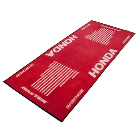 BIKETEK HONDA GARAGE MAT WORKSHOP RED 190X80CM OIL WATER RESISTANT NONE SLIP