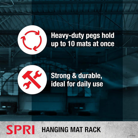 Hanging Exercise Mat, Fitness & Yoga Mat for Fitness Classes w/ Reinforced Holes
