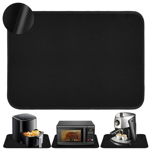 Heat Resistant Kitchen Mat in Black for Air Fryer and Cookware 60x40 CM
