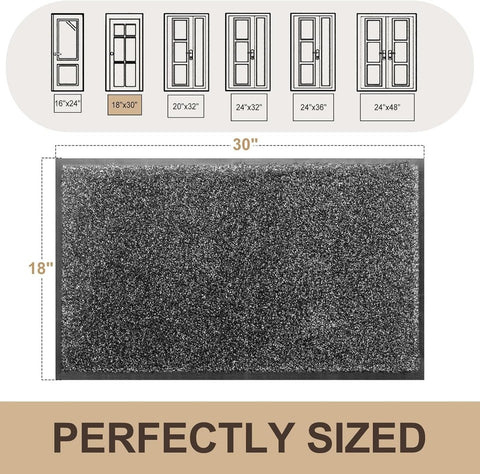 Heavy Duty Non Slip Barrier Door Mat Rubber Backing Kitchen Floor Entrance Mats