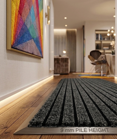 Heavy Duty Rubber Backed Door Mat Non Slip Hallway Runner Rug Barrier Mat