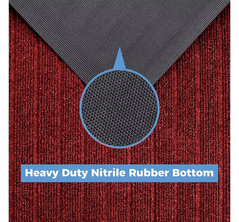 Heavy Duty Rubber Backed Door Mat Non Slip Hallway Runner Rug Barrier Mat