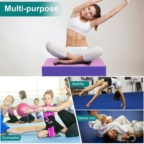 Gymnastics Mat Incline Tumbling Mats Folding Cheese Mat for Gymnastics, Exercise