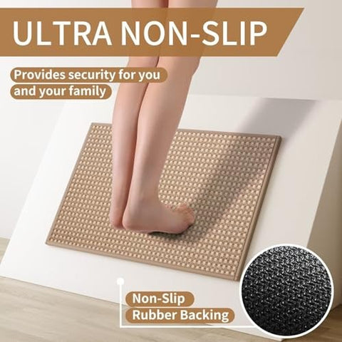 Kitchen Mats for Floor, Super Absorbent Kitchen Rugs Non Slip Washable, Rubber