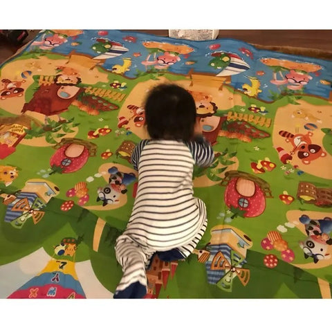 Large Baby Play Mat Kids Double Sided Crawl Educational Picnic Carpet 180x120cm