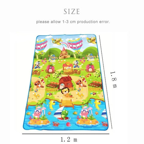 Large Baby Play Mat Kids Double Sided Crawl Educational Picnic Carpet 180x120cm