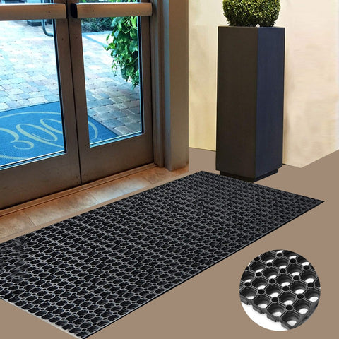 Large Non Slip Rubber Ring Door Mat Industrial House Outdoor Entrance Rug Carpet