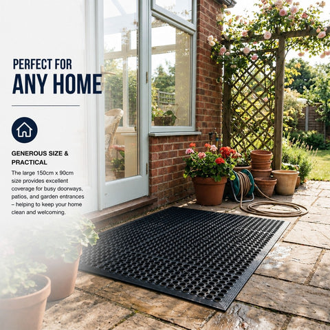 Large Rubber Mats Heavy Duty Ring Matting Entrance Big Safety Workplace Outdoor