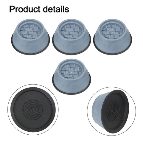 4x Anti-Vibration Pad Anti-slip Noise-reducing Washing Machine Feet Nonslip Mat