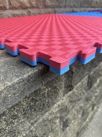Clearance 20mm Martial Arts Jigsaw Mats 1m2 Red/Blue Karate Judo Kickboxing