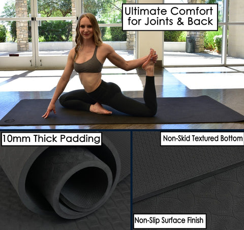 Thick & XL Yoga Mat. 84x30 (1/2" thick) Exercise Mat for Home or Studio
