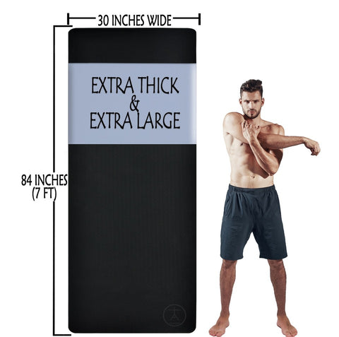Thick & XL Yoga Mat. 84x30 (1/2" thick) Exercise Mat for Home or Studio