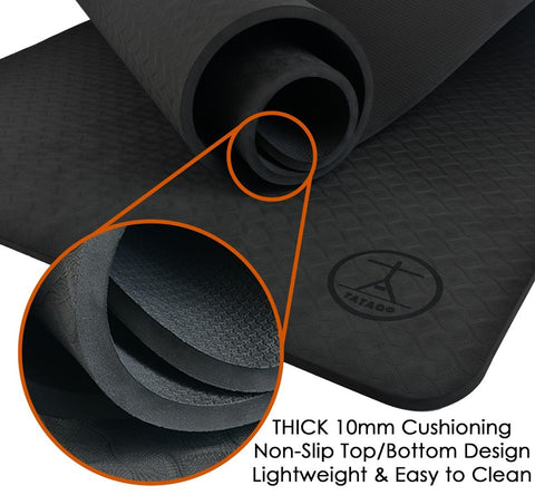 Thick & XL Yoga Mat. 84x30 (1/2" thick) Exercise Mat for Home or Studio