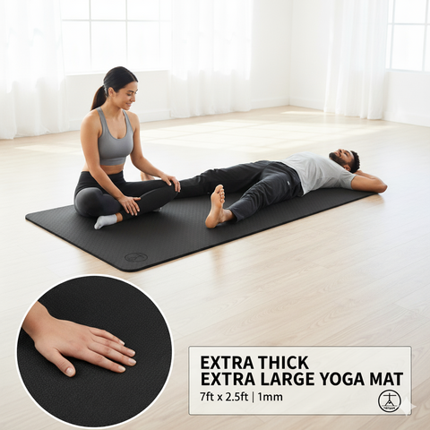 Thick & XL Yoga Mat. 84x30 (1/2" thick) Exercise Mat for Home or Studio