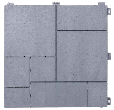 Interlocking Mosaic Decking Tiles 30x30cm Outdoor Patio Garden Floor Terrace