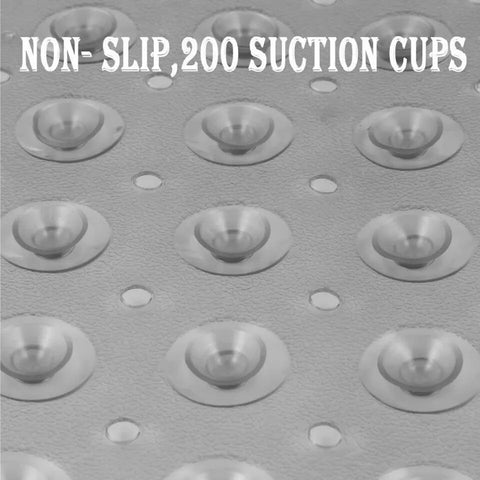 Non Slip Bath Mat Extra Large Bathtub Shower Mat Anti Mold Rubber Strong Suction