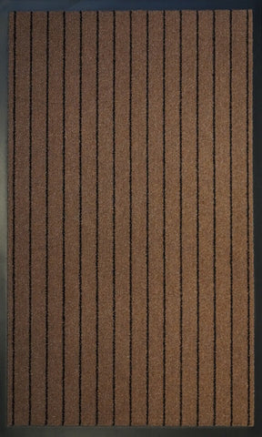 Non Slip Heavy Duty Rubber Edged PVC Striped Design Coloured Door Entrance Mats