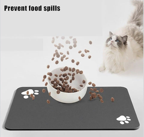 Pet Feeding Mat Absorbent Dog Mat for Food and Water Bowl No Stains Quick Dry