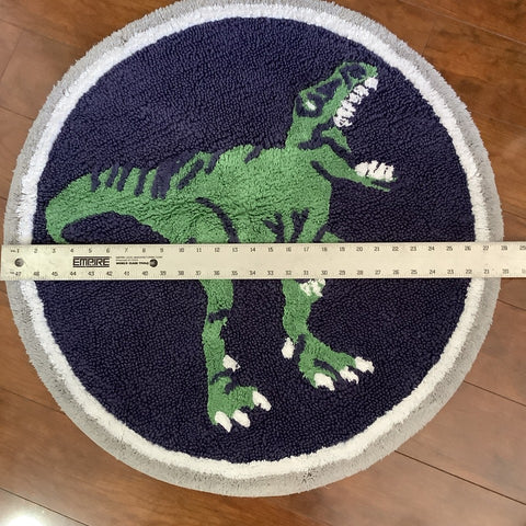 Pottery Barn Kids T Rex Bath Mat Round Dinosaur Area Rug FREE SHIPPING!