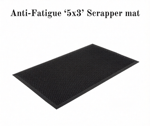 Rubber Scraper Mat 1500x900mm Anti-Slip Anti-Fatigue Door Entrance Mat