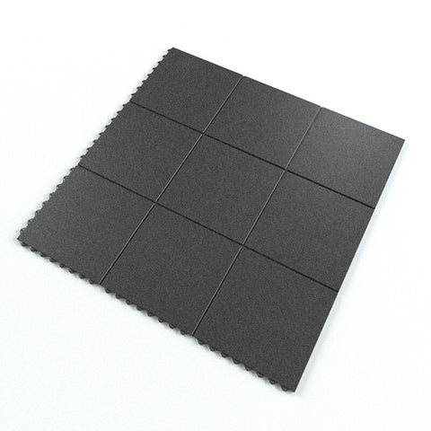 Rubber Gym Floor Tiles - 10 Mat DEAL of Heavy Duty Interlocking mats 900 x 900mm
